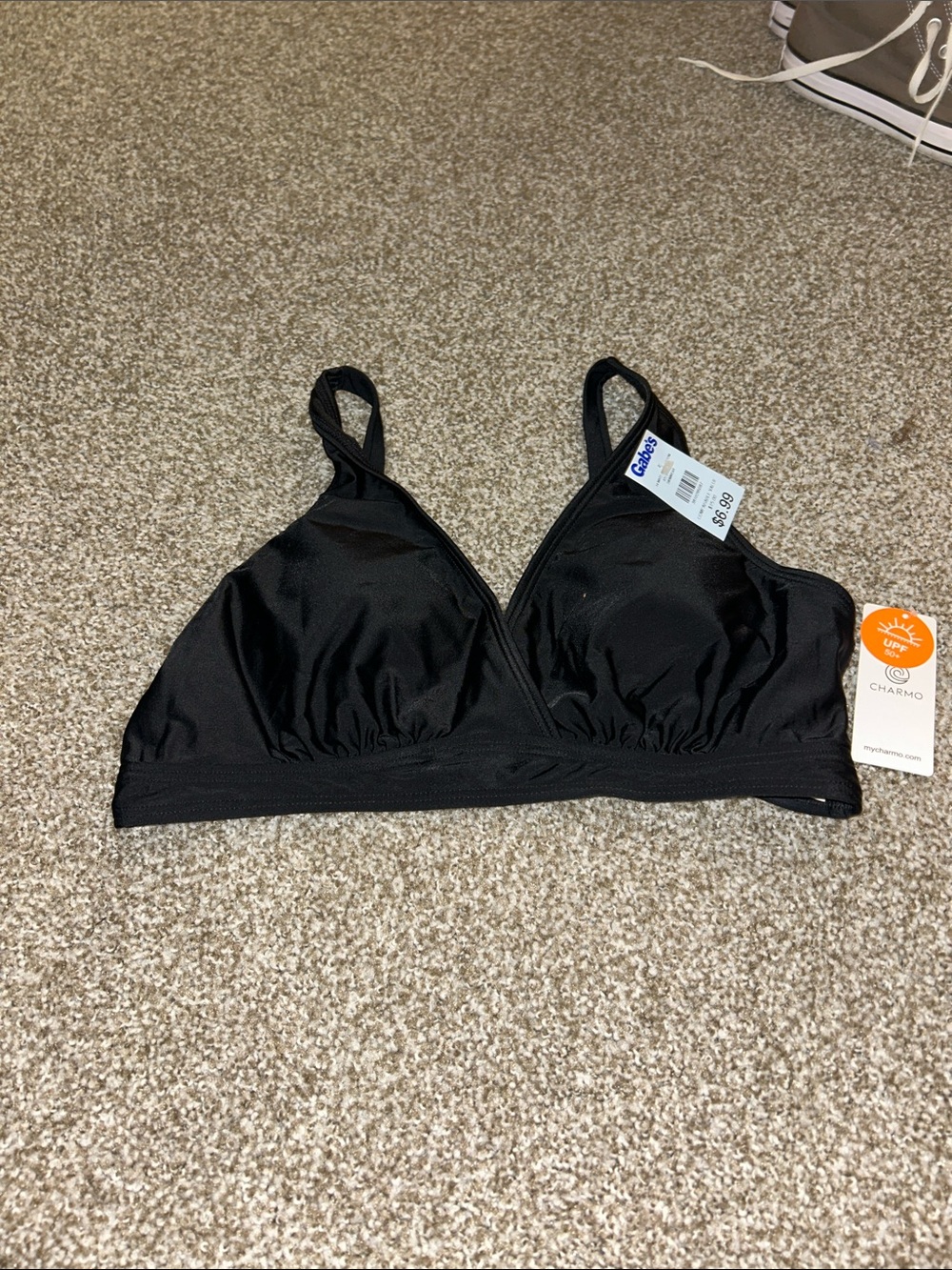 Charmo Women's Black Wireless Bikini Top - Soft Support